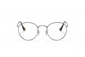 Ray-Ban RX3447V ROUND METAL Blue On Silver