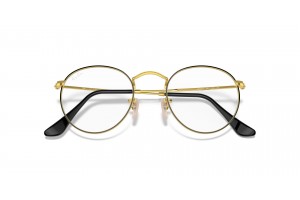 Ray-Ban RX3447V 2991 Round Metal Black On Gold