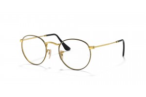 Ray-Ban RX3447V 2991 Round Metal Black On Gold