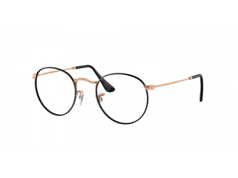 Ray-Ban RX3447V 3173 ROUND METAL fekete/rose gold