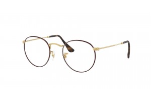 Ray-Ban RX3447V 3188 ROUND METAL Matt Havana On Matt Arista Gold DEMO LENS szemüveg
