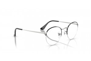 Ray-Ban RX3947V 3183 ROUND GAZE Black On Silver