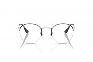 Ray-Ban RX3947V 3183 ROUND GAZE Black On Silver