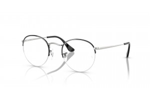 Ray-Ban RX3947V 3183 ROUND GAZE Black On Silver