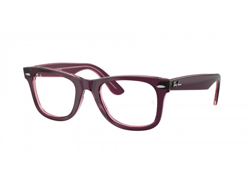 Ray-Ban RX4340V 8364 Wayfarer Violet on Transparent Pink