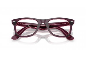 Ray-Ban RX4340V 8364 Wayfarer Violet on Transparent Pink