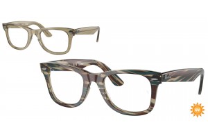 Ray-Ban RX4340V 8381 Wayfarer - Photo Striped Grey