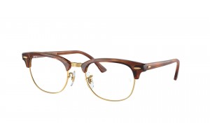 Ray-Ban RX5154 8375 CLUBMASTER Striped Brown DEMO LENS szemüveg
