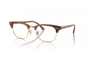 Ray-Ban RX5154 CLUBMASTER csíkos barna - DEMO lencse