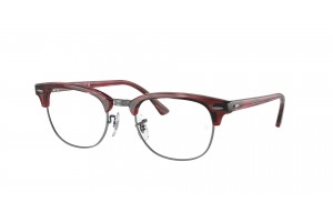 Ray-Ban RX5154 CLUBMASTER Striped Red - demo lencse