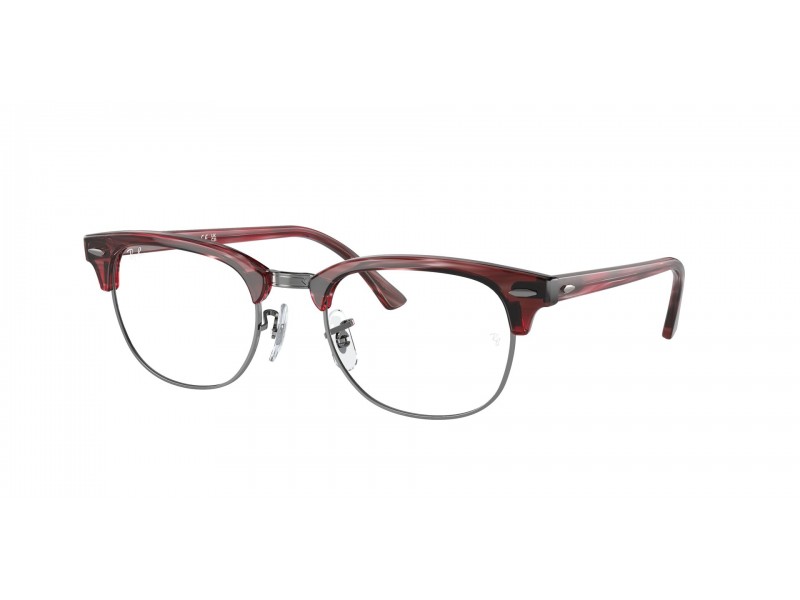 Ray-Ban RX5154 CLUBMASTER Striped Red - demo lencse