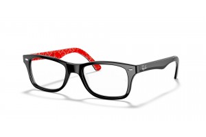 Ray-Ban RX5228 2479 fekete-piros szemüveg (DEMO lencse)