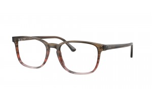 Ray-Ban RX5418 8251 Striped Brown & Red DEMO LENS szemüveg