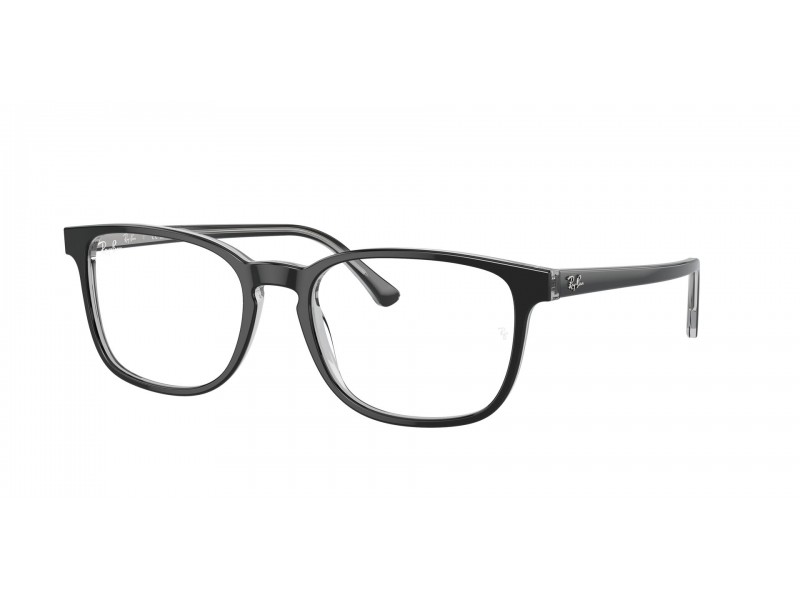 Ray-Ban RX5418 Dark Grey on Transparent Grey