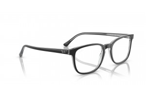 Ray-Ban RX5418 Dark Grey on Transparent Grey