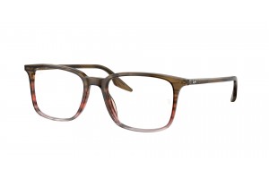 Ray-Ban RX5421 8251 Striped Brown & Red Demo Lens szemüveg