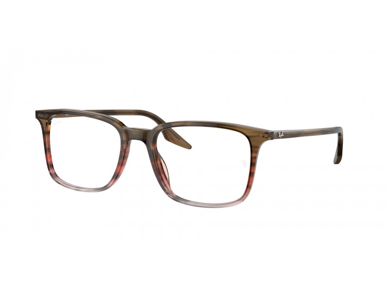 Ray-Ban RX5421 8251 csíkos barna-vörös szemüveg