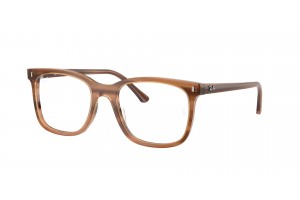 Ray-Ban RX5446 8455 csíkos barna szemüveg (demo lencse)
