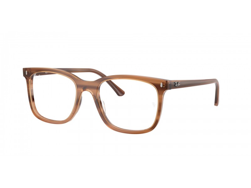 Ray-Ban RX5446 8455 csíkos barna szemüveg (demo lencse)