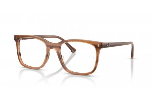 Ray-Ban RX5446 8455 csíkos barna szemüveg (demo lencse)