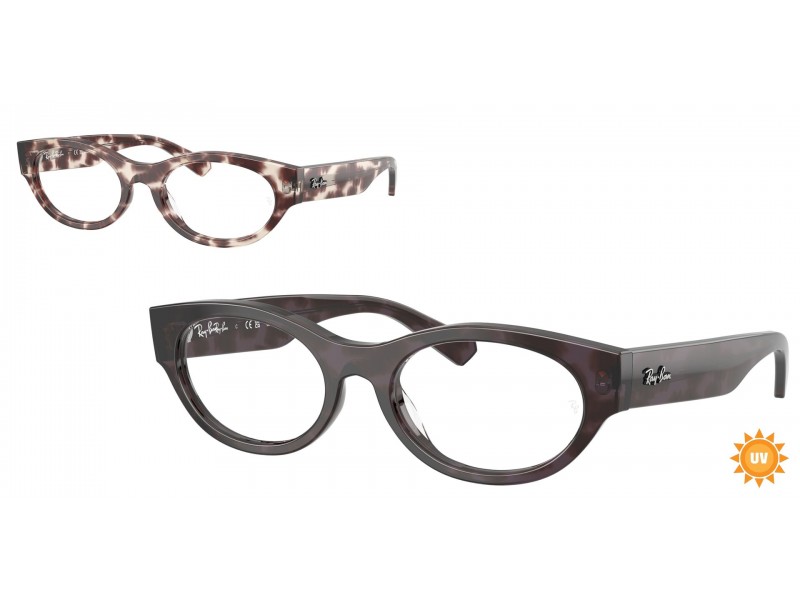 Ray-Ban RX5447 8461 Havana Grey szemüveg — demo lencse