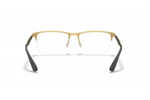 Ray-Ban RX6335 2890 Black On Gold DEMO LENS