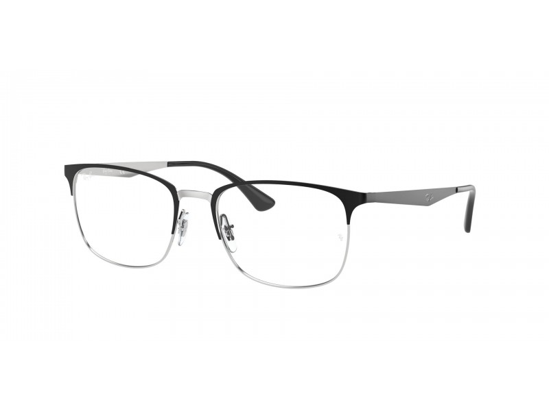 Ray-Ban RX6421 2997 Black On Silver DEMO LENS