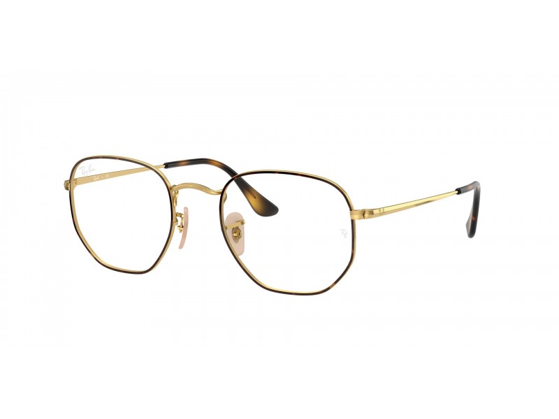 Ray-Ban RX6448 Hexagonális Havana On Gold