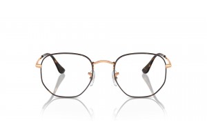 Ray-Ban RX6448 HEXAGONAL Havana on Rose Gold