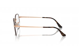 Ray-Ban RX6448 HEXAGONAL Havana on Rose Gold