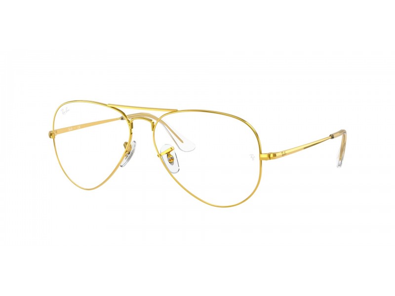 Ray-Ban RX6489 Aviator Gold demo lencse