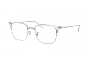 Ray-Ban RX7216 2001 NEW CLUBMASTER Transparent On Silver DEMO LENS szemüveg