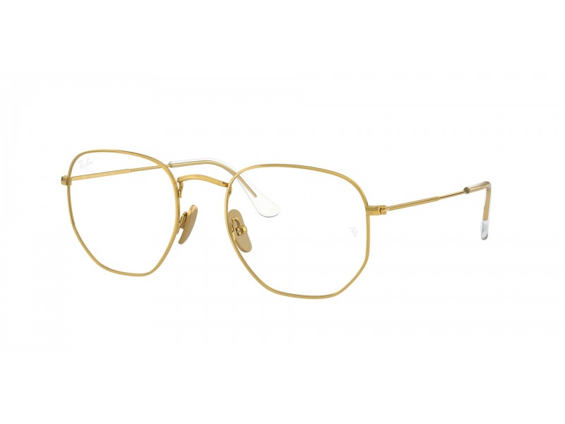 Ray-Ban RX8148V 1225 Hexagonális Arany - demo lencse