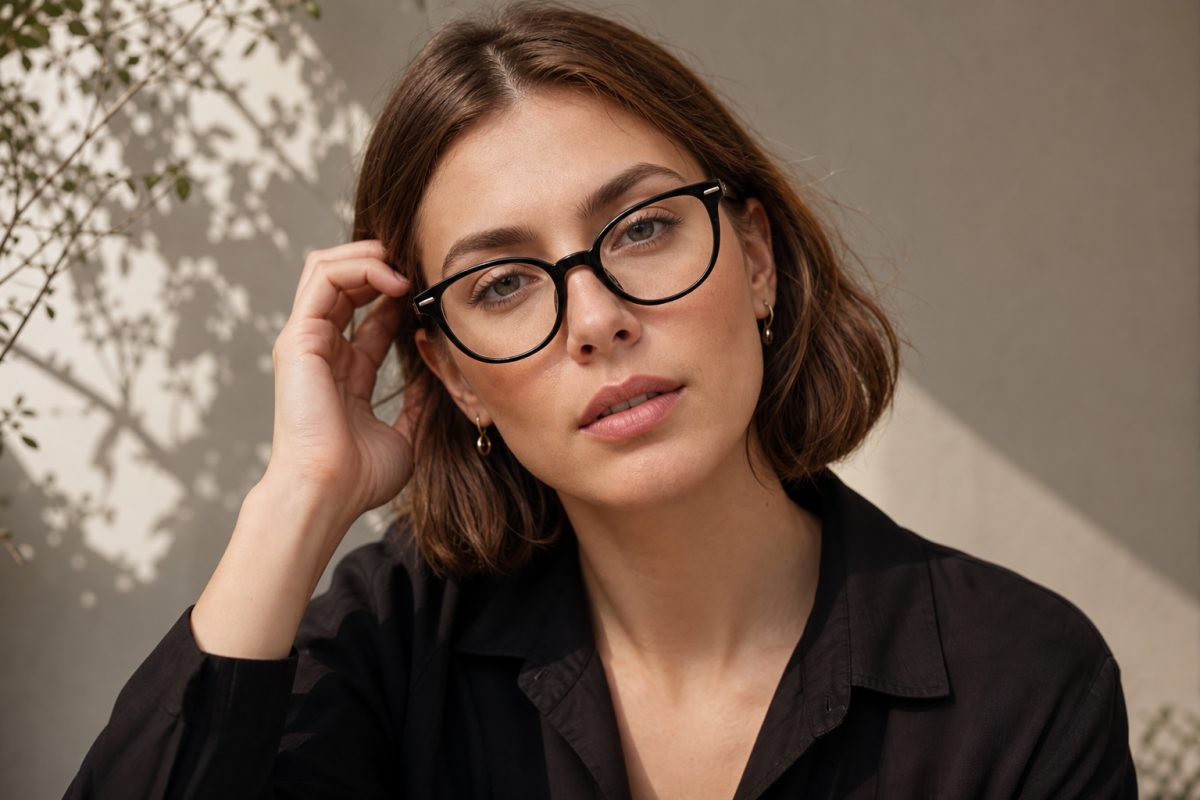 dolce gabbana szemüveg hangulatú fekete optikai keret arcon