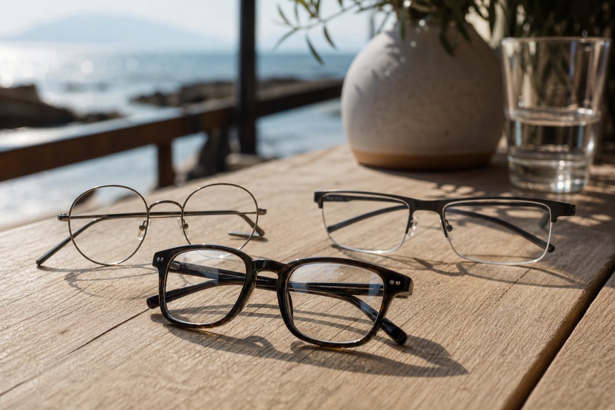 Ray-Ban, Oakley és Persol stílusú férfi optikai keretek összehasonlítása