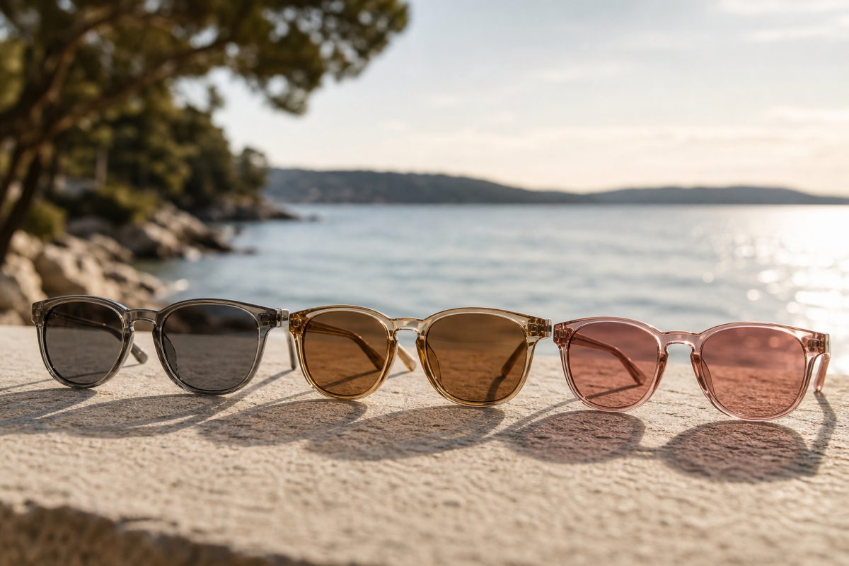 Szürke, bronz és rózsás Maui Jim lencse árnyalatok egymás mellett