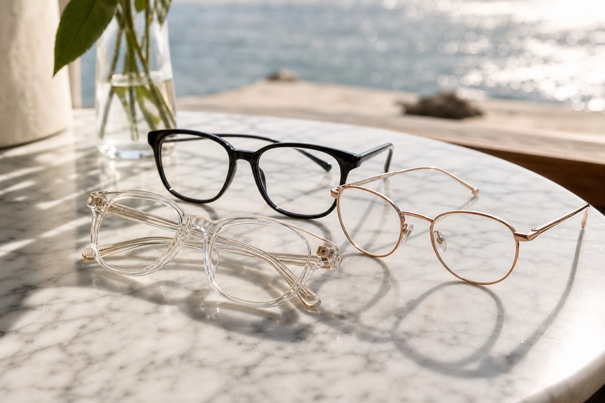 Kristályos, fekete és rose gold női optikai szemüvegkeretek