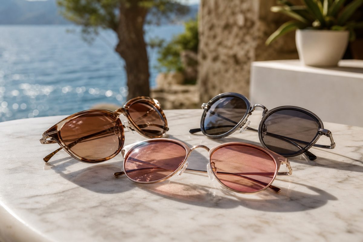 Prémium női napszemüvegek barna és szürke lencsékkel