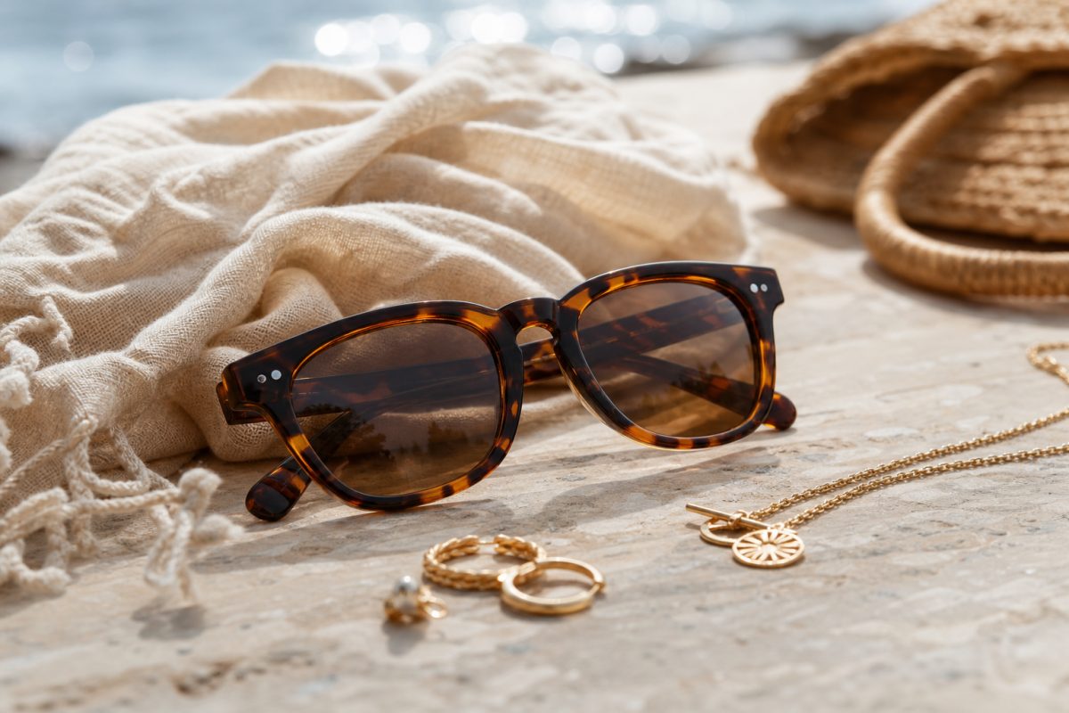 Ralph Lauren shiny tortoise hangulatú fényes teknőcmintás napszemüveg