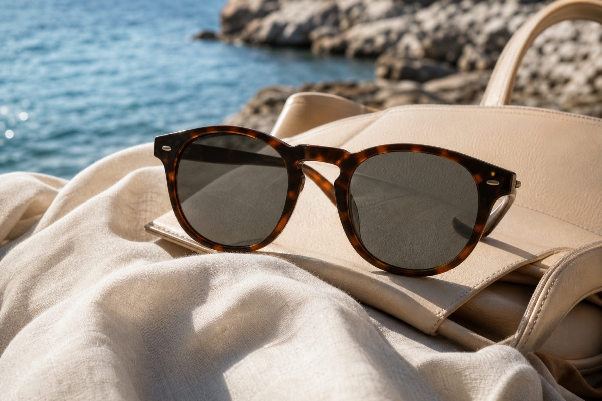 Ray-Ban Zuri hangulatú havana női napszemüveg táskán
