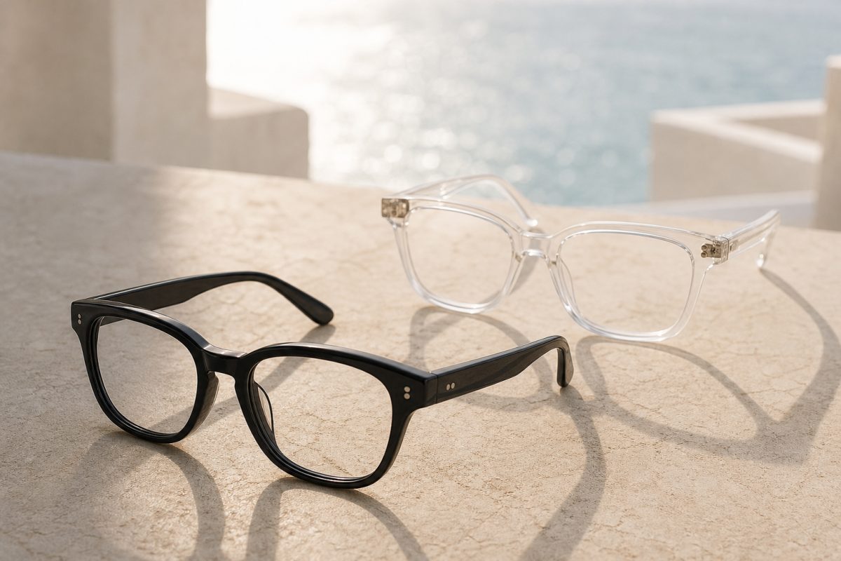 Fekete és kristályos hatású versace szemüvegkeret stílusú optikai keretek